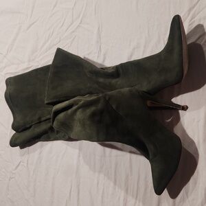 Source Unknown Olive Over-the-Knee Boots